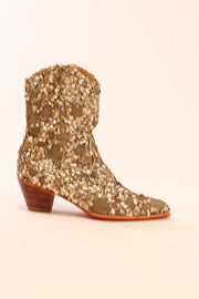 SILK SEQUIN EMBROIDERED BOOTS LOREN