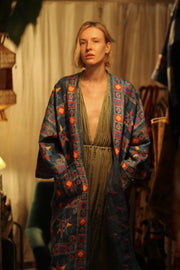 DUMA ARTISAN MADE EMBROIDERED KIMONO PINK 2