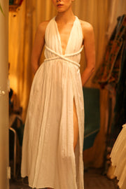 COTTON DRESS DAISY - sustainably made MOMO NEW YORK sustainable clothing, dresskaftan slow fashion