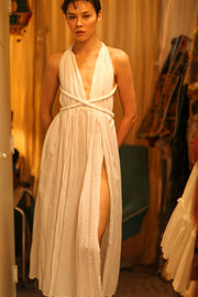 COTTON DRESS DAISY - sustainably made MOMO NEW YORK sustainable clothing, dresskaftan slow fashion