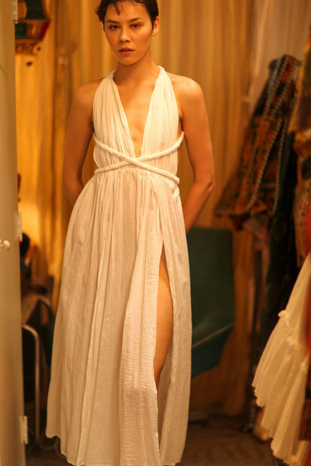 COTTON DRESS DAISY - sustainably made MOMO NEW YORK sustainable clothing, dresskaftan slow fashion