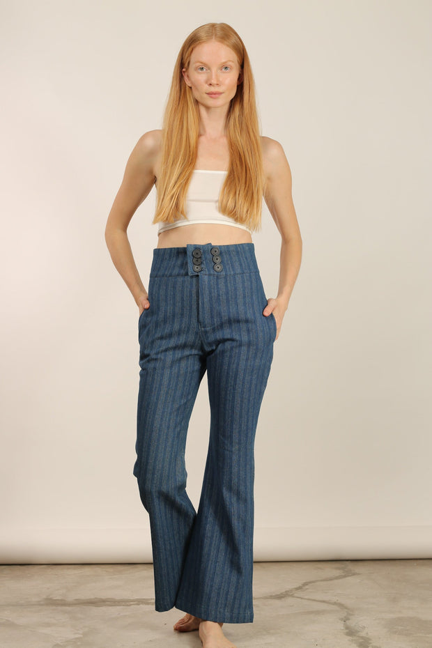 DENIM PANTS ATHENA - sustainably made MOMO NEW YORK sustainable clothing, pants slow fashion