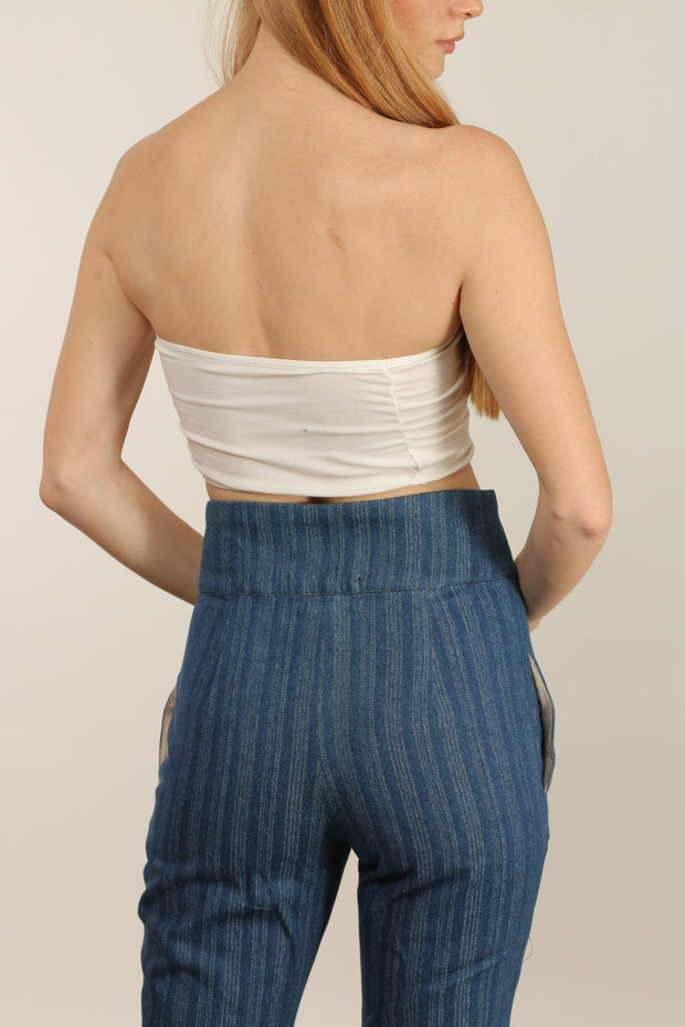 DENIM PANTS ATHENA - sustainably made MOMO NEW YORK sustainable clothing, pants slow fashion