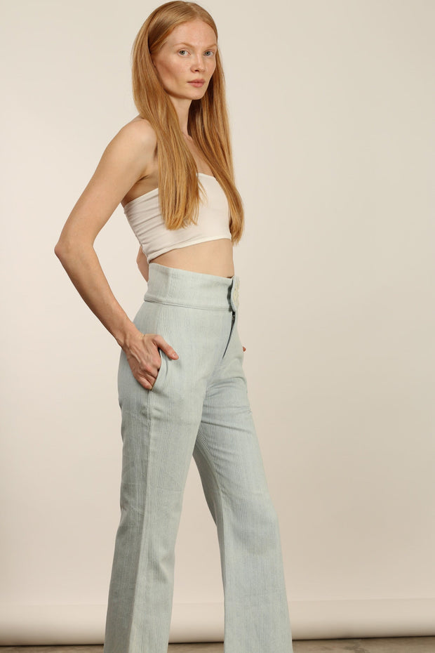 DENIM PANTS BERENICE - sustainably made MOMO NEW YORK sustainable clothing, pants slow fashion