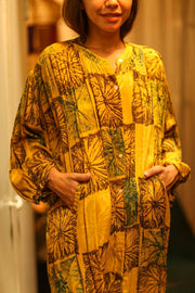 ELIZABETH SILK DRESS ANANAS YELLOW - sustainably made MOMO NEW YORK sustainable clothing, dress slow fashion