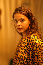 ELIZABETH SILK DRESS LEO - sustainably made MOMO NEW YORK sustainable clothing, Boho Chic slow fashion