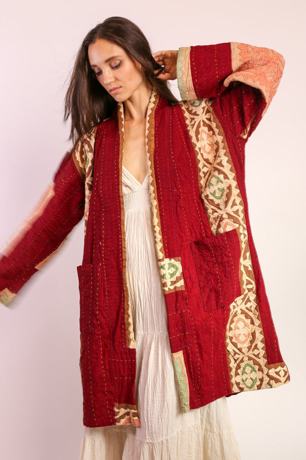 EMBROIDERED ARTISAN JACKET COAT SABE - sustainably made MOMO NEW YORK sustainable clothing, Coat slow fashion