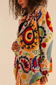 EMBROIDERED JACKET KATIJ - sustainably made MOMO NEW YORK sustainable clothing, Jacket slow fashion