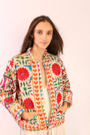 EMBROIDERED JACKET KENNEDY - sustainably made MOMO NEW YORK sustainable clothing, Jacket slow fashion