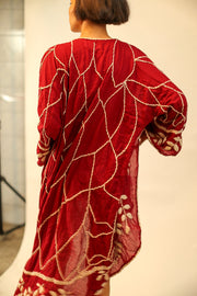 EMBROIDERED KIMONO GINEVRA - sustainably made MOMO NEW YORK sustainable clothing, Kimono slow fashion