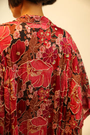 EMBROIDERED SILK KIMONO AURORA - sustainably made MOMO NEW YORK sustainable clothing, new slow fashion