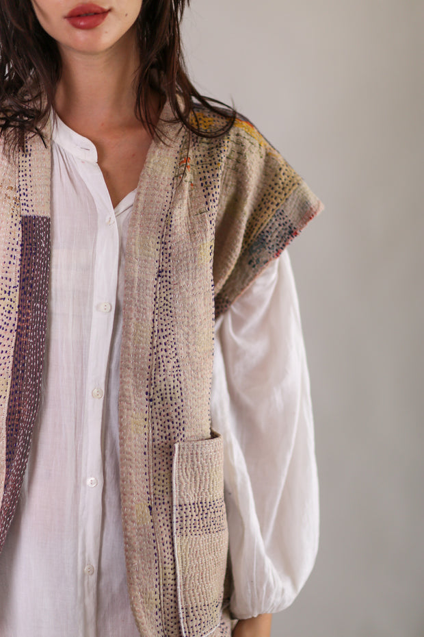 KANTHA QUILT VEST LIOU