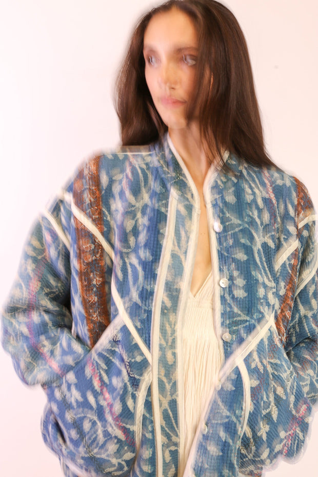 INDIGO KANTHA JACKET EMMY - sustainably made MOMO NEW YORK sustainable clothing, Jacket slow fashion