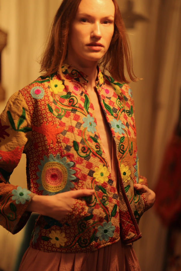 JACKET INGRID LOE EMBROIDERED - sustainably made MOMO NEW YORK sustainable clothing, coatandjacket slow fashion
