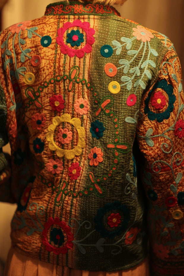 JACKET INGRID YONA EMBROIDERED - sustainably made MOMO NEW YORK sustainable clothing, coatandjacket slow fashion
