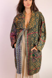 KANTHA COAT JACKET MIMARI - sustainably made MOMO NEW YORK sustainable clothing, slow fashion