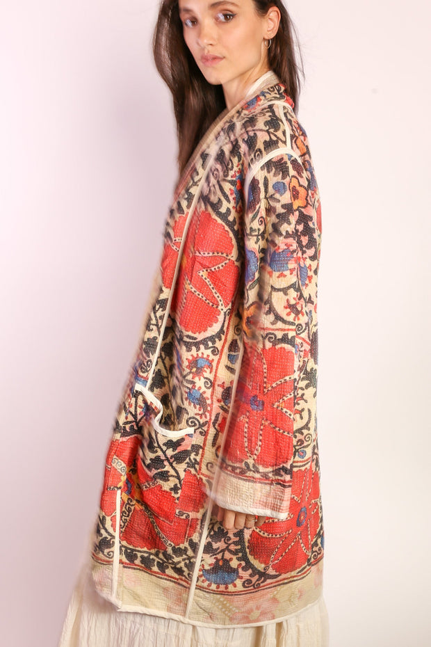 KANTHA JACKET COAT KIBI - sustainably made MOMO NEW YORK sustainable clothing, new slow fashion