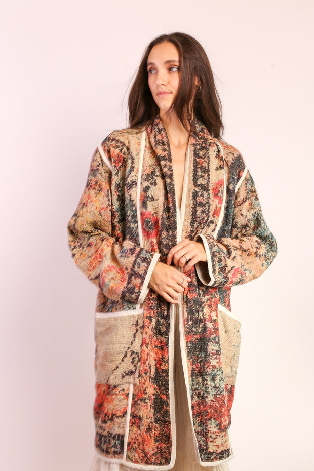 KANTHA JACKET COAT SAHI - sustainably made MOMO NEW YORK sustainable clothing, new slow fashion