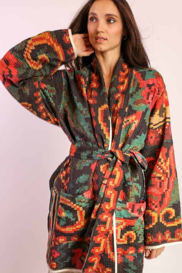 KANTHA JACKET COAT TOMMY - sustainably made MOMO NEW YORK sustainable clothing, Jacket slow fashion