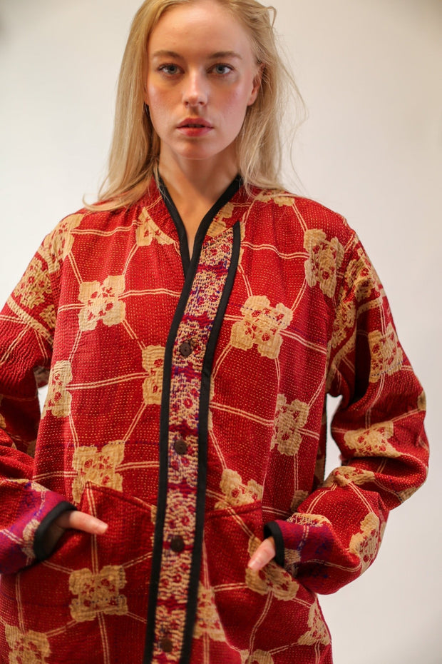 KANTHA JACKET JISTA - sustainably made MOMO NEW YORK sustainable clothing, new slow fashion