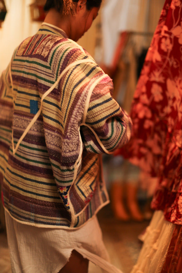 KANTHA JACKET MOLI - sustainably made MOMO NEW YORK sustainable clothing, slow fashion