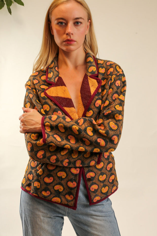 KANTHA JACKET RICARDA - sustainably made MOMO NEW YORK sustainable clothing, slow fashion