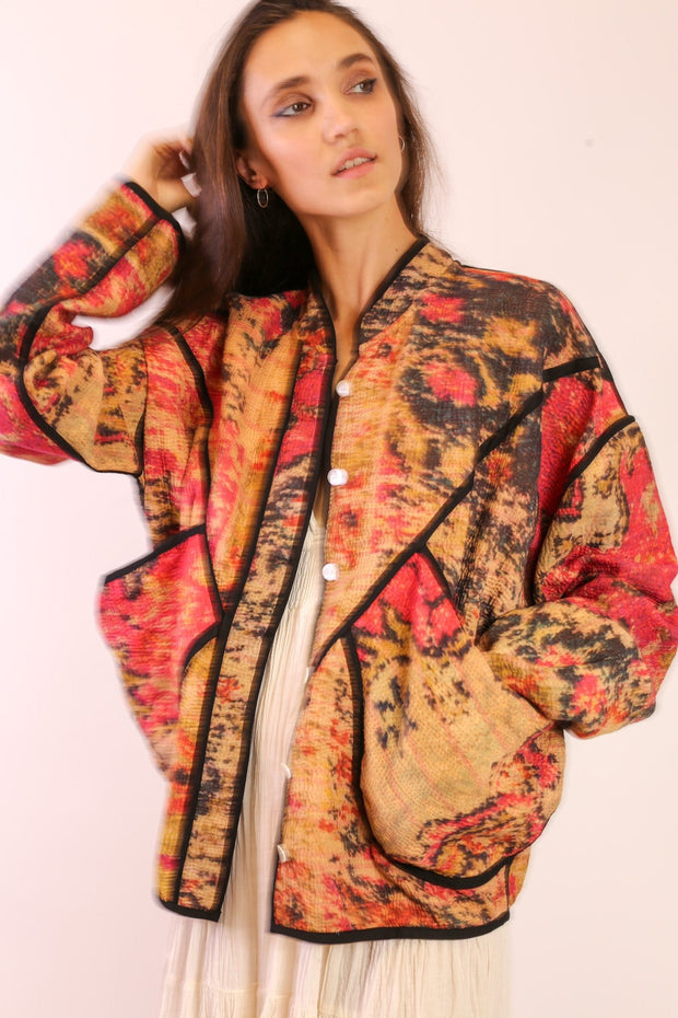 KANTHA JACKET WEVAL - sustainably made MOMO NEW YORK sustainable clothing, new slow fashion