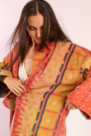 KANTHA KIMONO COAT JACKET BELI - sustainably made MOMO NEW YORK sustainable clothing, slow fashion