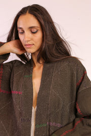 KANTHA KIMONO JACKET NULA - sustainably made MOMO NEW YORK sustainable clothing, slow fashion