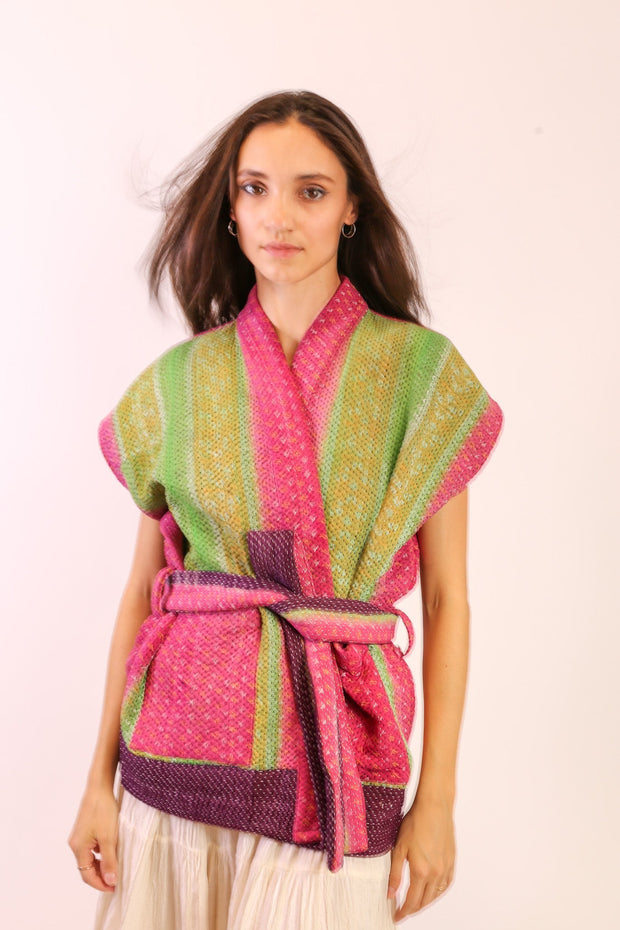 KANTHA VEST KIAI - sustainably made MOMO NEW YORK sustainable clothing, new slow fashion