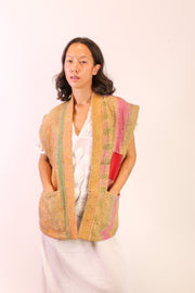 KANTHA VEST LIRAZU - sustainably made MOMO NEW YORK sustainable clothing, new slow fashion