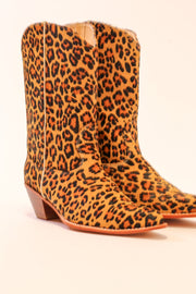 LEOPARD PRINT WESTERN BOOTS MAYA - sustainably made MOMO NEW YORK sustainable clothing, slow fashion