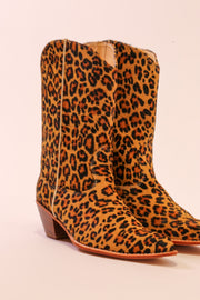 LEOPARD PRINT WESTERN BOOTS MAYA - sustainably made MOMO NEW YORK sustainable clothing, slow fashion