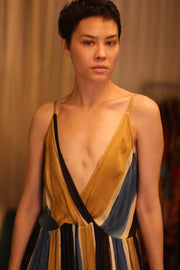 LILY SILK DRESS NORA - sustainably made MOMO NEW YORK sustainable clothing, Boho Chic Dress slow fashion