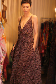 LILY SILK DRESS OPOL - sustainably made MOMO NEW YORK sustainable clothing, Boho Chic Dress slow fashion