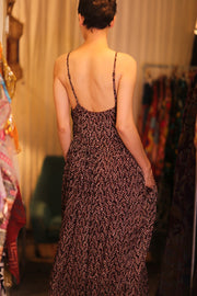 LILY SILK DRESS OPOL - sustainably made MOMO NEW YORK sustainable clothing, Boho Chic Dress slow fashion