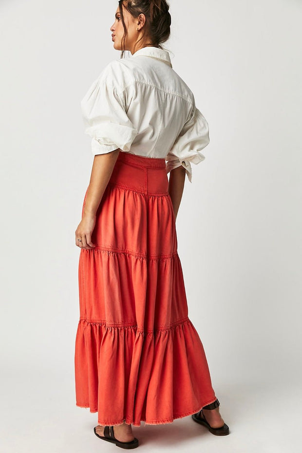 MAXI SKIRT LAURAINE - sustainably made MOMO NEW YORK sustainable clothing, skirt slow fashion