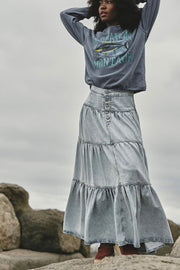 MAXI SKIRT LAURAINE - sustainably made MOMO NEW YORK sustainable clothing, skirt slow fashion