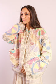 PASTEL COLOR KANTHA JACKET TILO - sustainably made MOMO NEW YORK sustainable clothing, slow fashion