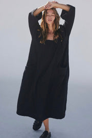 ROAM MORE COTTON MAXI DRESS - sustainably made MOMO NEW YORK sustainable clothing, slow fashion