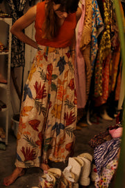 SILK WIDE LEG PANTS SAMIRA - sustainably made MOMO NEW YORK sustainable clothing, new slow fashion