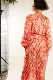 SILK WRAP DRESS CECYLIA - sustainably made MOMO NEW YORK sustainable clothing, dress slow fashion