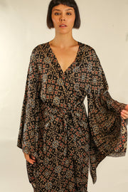 SILK XL KIMONO BINA - sustainably made MOMO NEW YORK sustainable clothing, Kimono slow fashion