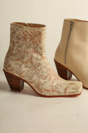 SPLIT LEATHER FABRIC BOOTS OBINA - sustainably made MOMO NEW YORK sustainable clothing, boots slow fashion