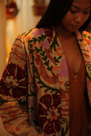 SUZANI EMBROIDERED KIMONO JAYKE - sustainably made MOMO NEW YORK sustainable clothing, slow fashion