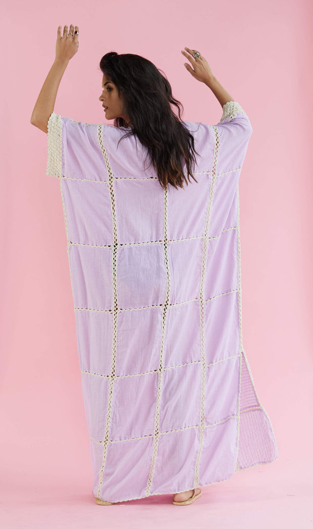 Perfect Summer Kaftan Lupita Hand Stitched - sustainably made MOMO NEW YORK sustainable clothing, Boho Chic slow fashion