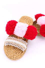 ARUBA POM POM SANDAL - sustainably made MOMO NEW YORK sustainable clothing, preorder slow fashion