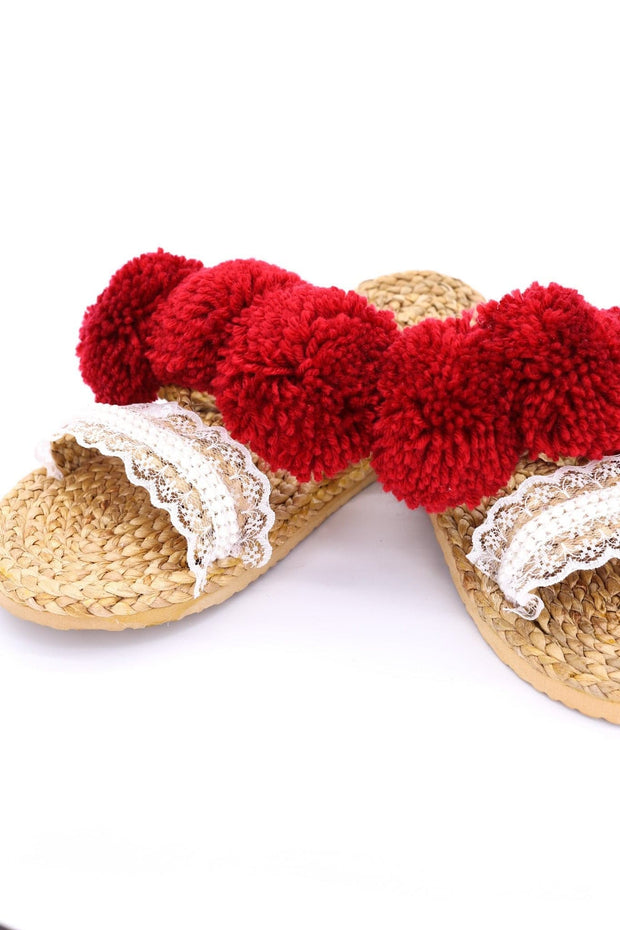 ARUBA POM POM SANDAL - sustainably made MOMO NEW YORK sustainable clothing, preorder slow fashion