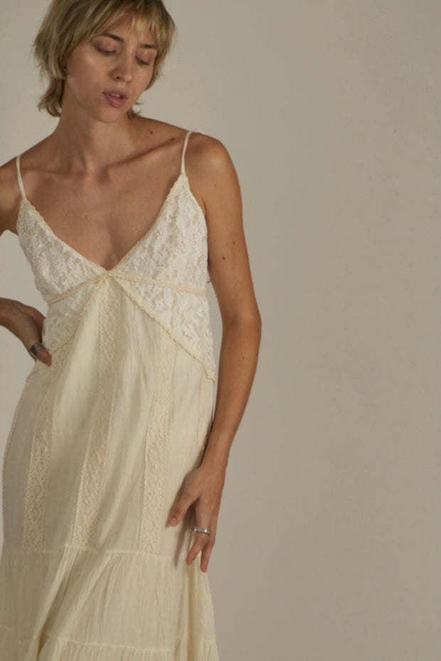 ASTREA IVORY DRESS - sustainably made MOMO NEW YORK sustainable clothing, dress slow fashion