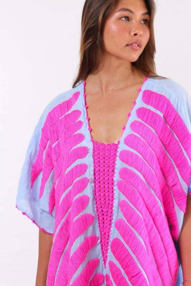 BEACH KAFTAN DRESS MARIE CLAIRE - sustainably made MOMO NEW YORK sustainable clothing, kaftan slow fashion